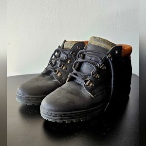 Vintage Timberlan 90's leather Alpine Hiking Comba Boots Women size 8 in Black